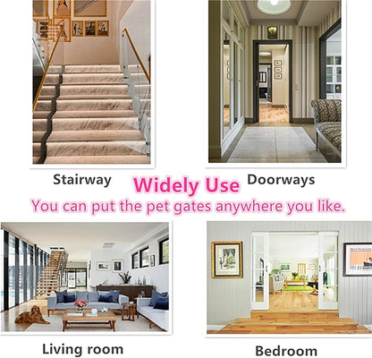 Clear Freestanding Dog Gate for Indoor Use,Pet Gates for Doorways no Drilling,Acrylic Foldable Dog Gate for Stairs with Support Feet (2 Panel - 40''W x 23''H)