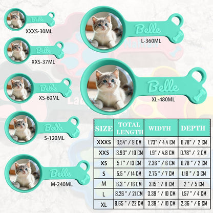 ubjva Personalized Dog Food Scoop Custom Dog Food Measuring Cup with Name Pet Accessories Gifts for Pet Lover