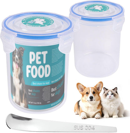 Canned Cat Food Storage Lids,Reusable Airtight Can Cover Pet Food Sealer - Keeps Dog Food Storage Container Food Fresh, Cat Food Container Eliminates Odor, Easy To Use With SUS 304 Spoon,Can Opener