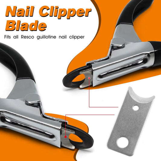 Pet Nail Trimmer Blades for Resco Guillotine Nail Trimmers Dog Nail Clipper Replacement Blades -6 Pack