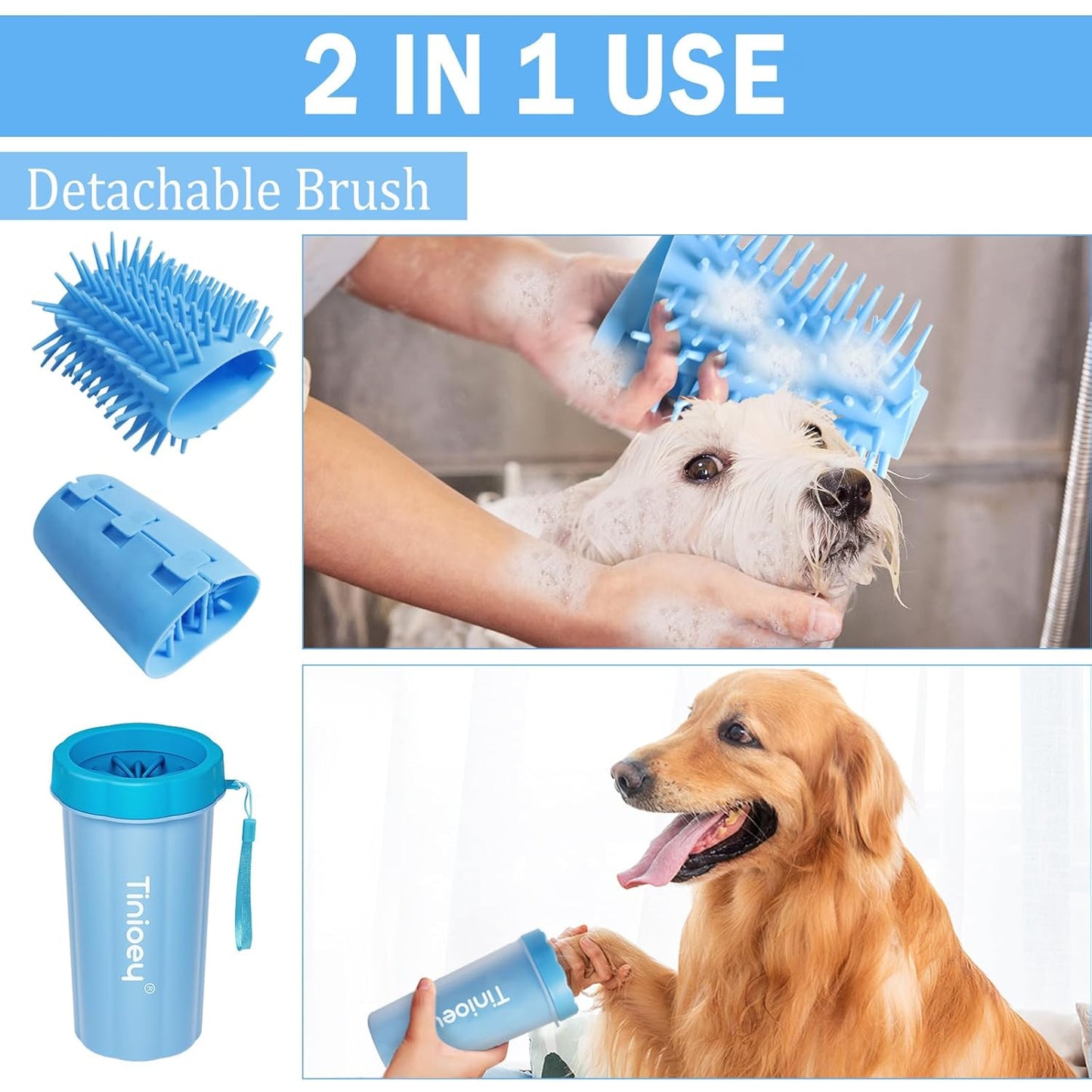 Dog Paw Cleaner for Small Dogs, Dog Paw Washer, Muddy Paw Cleaner, Pet Foot Cleaner, Dog Paw Protector Kit