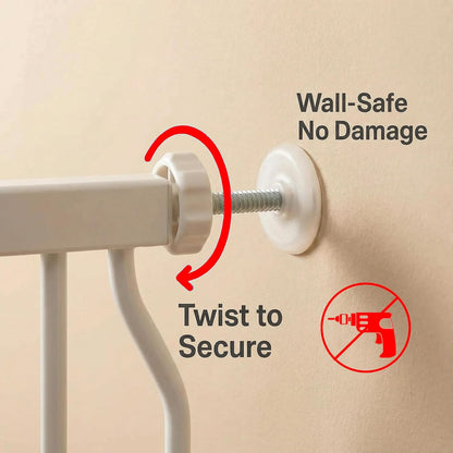 Extra Wide 76.4-81 Inch Large Baby Gates for Stairs, Doorways - No Drilling, Pressure Mounted Pet Gates for Kids & Dogs