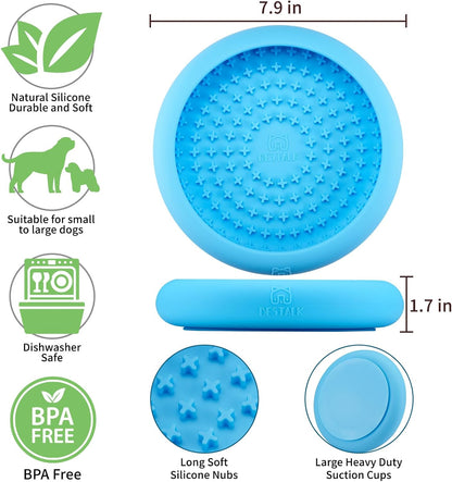 Dog Lick Bowl, Bestalk Anxiety Relief Slow Feeder Dog Lick Mat Treat Dispenser, Non-Slip Licking Bowl Enrichment Toys, BPA Free Silicone, Dishwasher Safe