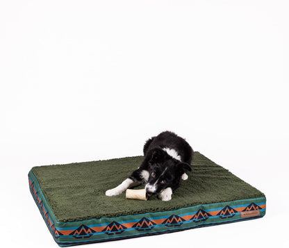 Wilderdog Orthopedic Memory Foam Dog Bed for Weightless, Full-Body Relaxation Featuring 2-Layer Premium Foam Core with Washable Sherpa Fleece Cover and Waterproof Liner and Textured Non-Slip Bottom