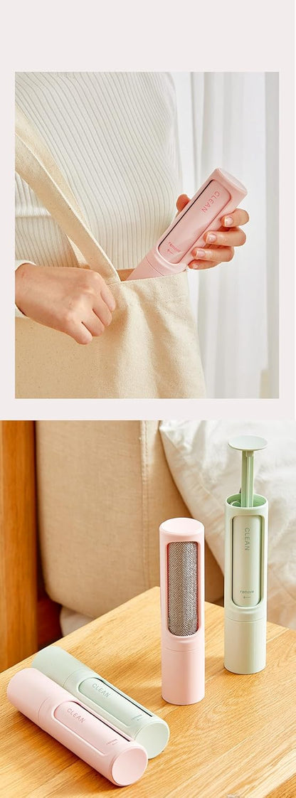 Pet Hair Remover Roller – 360° Self-Cleaning, Reusable Lint Roller for Pet Hair on Couch, Clothes, Car & Bed – Dog & Cat Fur Remover Brush – Pink