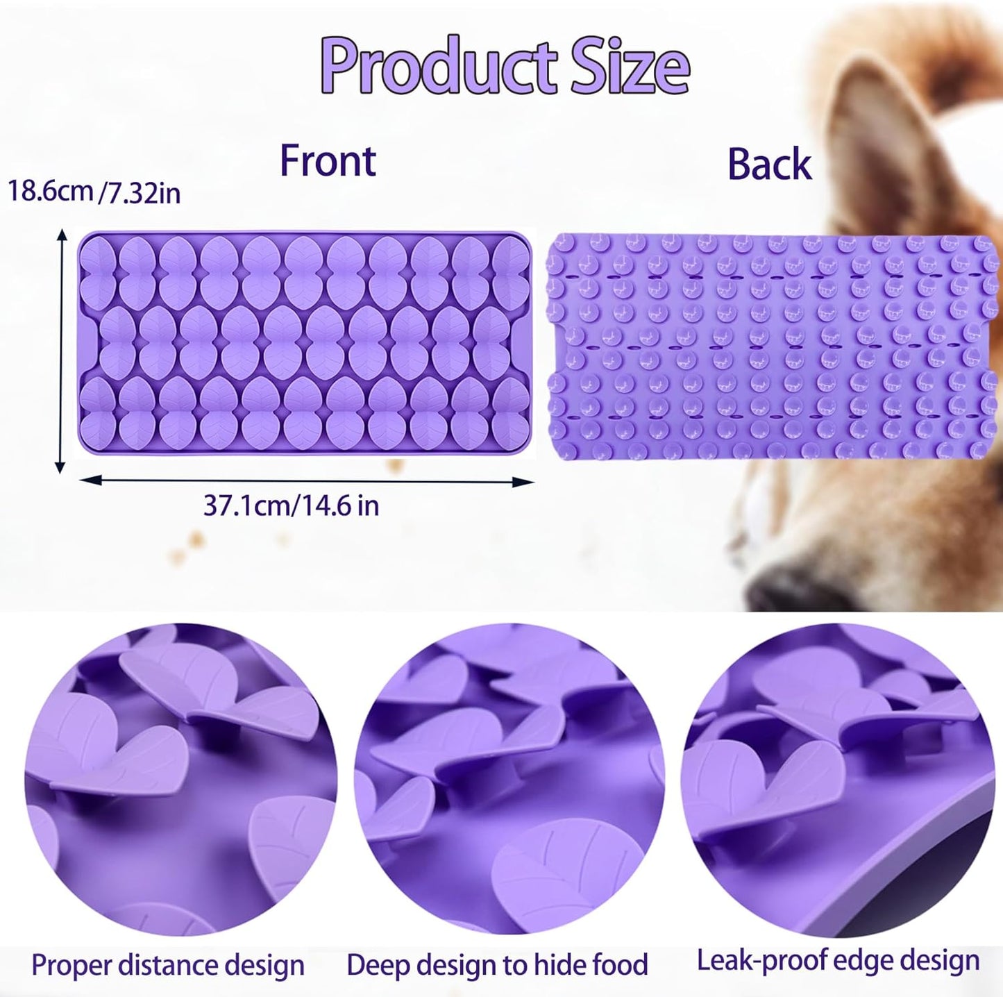 Small Silicone Snuffle Mat for Small Dogs Puppy Cat Slow Down Eating,Slow Feeder Lick Mat for Dry Wet Food for Pet Training Smell,Encourages Natural Foraging Skill,Relieving Stress