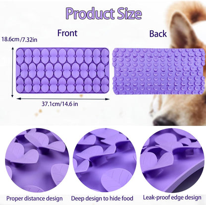 Small Silicone Snuffle Mat for Small Dogs Puppy Cat Slow Down Eating,Slow Feeder Lick Mat for Dry Wet Food for Pet Training Smell,Encourages Natural Foraging Skill,Relieving Stress