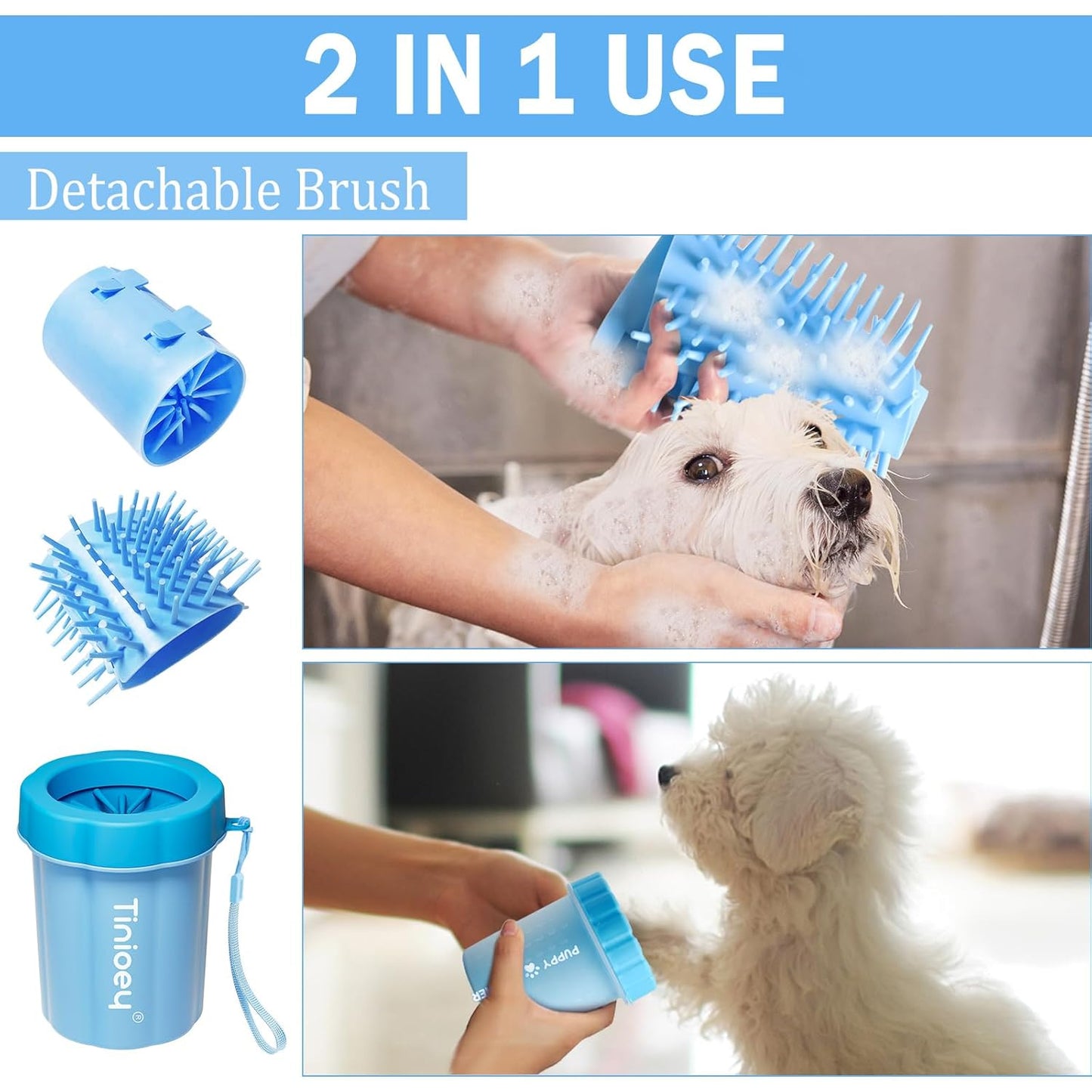 Dog Paw Cleaner for Small Dogs, Dog Paw Washer, Muddy Paw Cleaner, Pet Foot Cleaner, Dog Paw Protector Kit