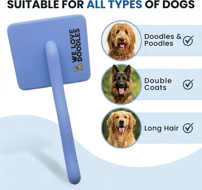 We Love Doodles Large Slicker Brush & Lavender Detangler Spray Pack - for Long-Haired Dogs, Dog Leave-In Conditioner for Reducing Mats, Knots & Tangles, Dematting & Conditioning Kit, 16 oz