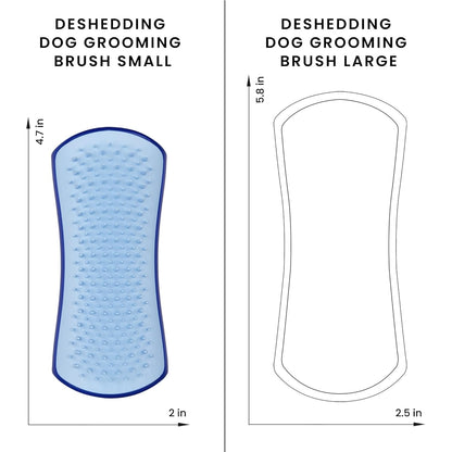 Pet Teezer De-Shedding Dog Brush by Tangle Teezer, Dog Grooming Tool for Long Haired Breeds and Wet or Dry Fur, Large, Blue & Pink