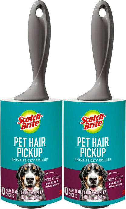Scotch-Brite Pet Extra Sticky Hair Lint Roller 6 Rollers 600 Sheets
