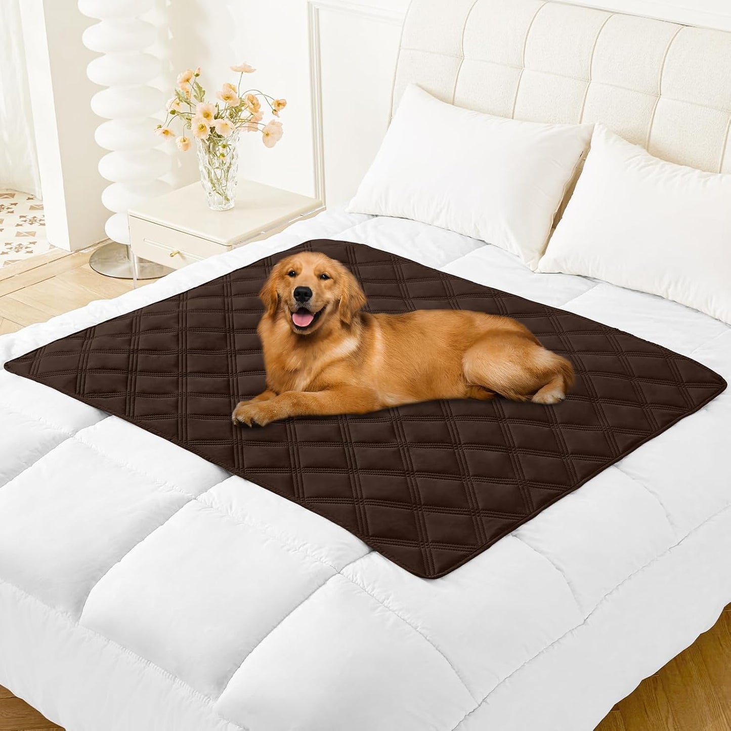 Smiry Waterproof Dog Bed Cover Blanket 30x70, Soft Reversible Pet Blanket, Washable Leakproof Cats Dogs Couch Cover for Sofa, Couch, Furniture, Grey/Dark Grey