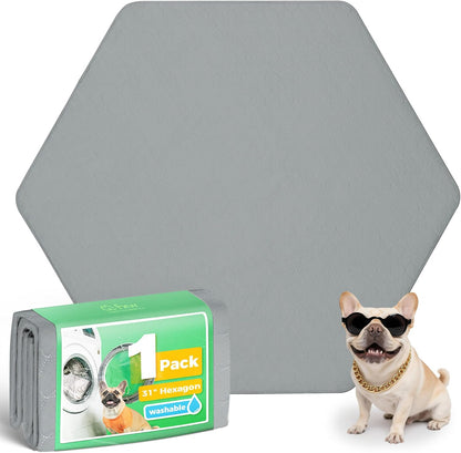 FXW Washable Pee Pads for Dogs, Puppy Pads with Super Absorbent, Specifically Designed for FXW Rollick/Homeplus 24inch 6 Panels Dog Playpen, 39" x 63" Rectangle, Khaki, 1 Pack