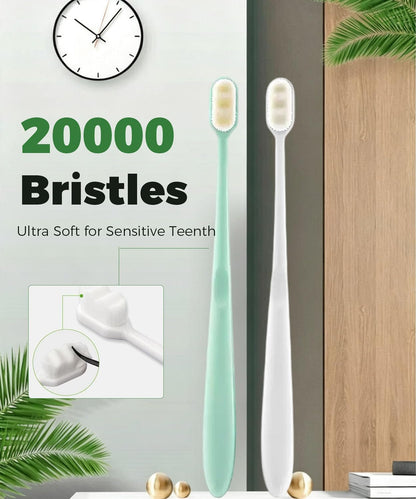 10 Pieces Pet Toothbrush Set for Medium Large Dogs, Extra Long Double-Ended Dog Toothbrush with 360° Brush, Soft Bristle Dental Care Kit with Finger Brushes, Pet Teeth Cleaning Supplies (Multicolor)