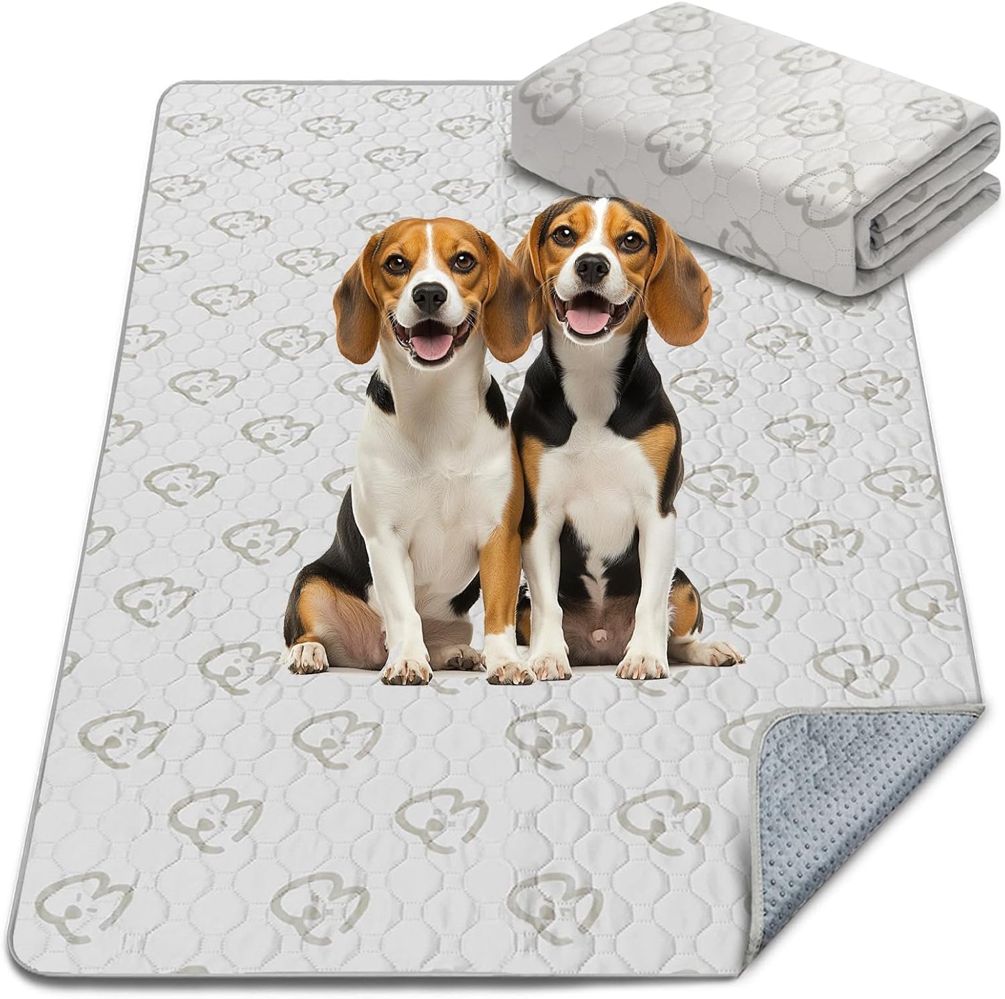FXW Washable Pee Pads for Dogs, Puppy Pads with Super Absorbent, Specifically Designed for FXW Rollick/Homeplus 24inch 6 Panels Dog Playpen, 39" x 63" Rectangle, Khaki, 1 Pack