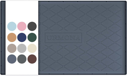 URMONA Under Sink Mat for Kitchen Waterproof, 34" x 22" Silicone Under Sink Mat for Shelf Liner Organizer, Cabinet Sink Protector Under Sink Liner for Bottom Kitchen, Bathroom(Light Grey)