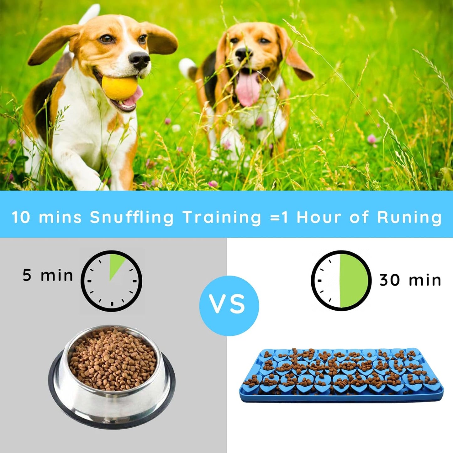 Silicone Snuffle Mat for Dogs Slow Feeder Lick Mat with Suction Cups Dogs Sniff Mat Dogs & Cats Entertainment Toys for Boredom(Black)