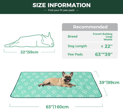 FXW Washable Pee Pads for Dogs, Puppy Pads with Super Absorbent, Specifically Designed for FXW Rollick/Homeplus 24inch 6 Panels Dog Playpen, 39" x 63" Rectangle, Khaki, 1 Pack