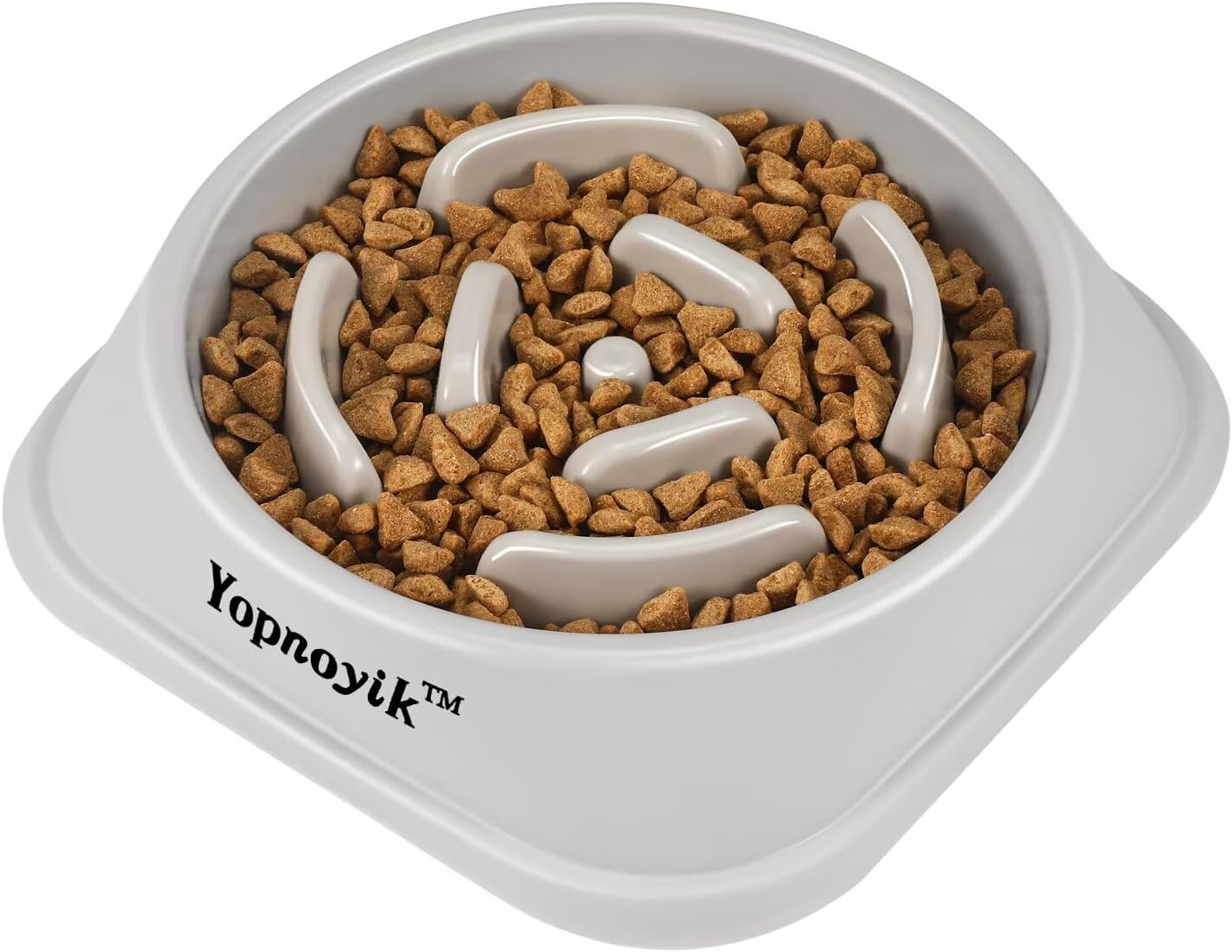 2 Pack Slow Feeder Dog Bowls for Healthy Eating, Non-Slip and Anti-Choking Design, Reduces Bloating & Overeating for Medium Dogs and Cats, Easy to Clean