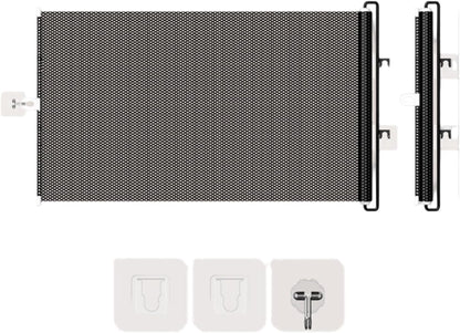 Generic 33" Tall Retractable Dog Gate, Extends up to 55" Wide No Drilling Retractable Gate, Retractable Dog Gate Indoor for Stairways, Indoor & Outdoor Use.