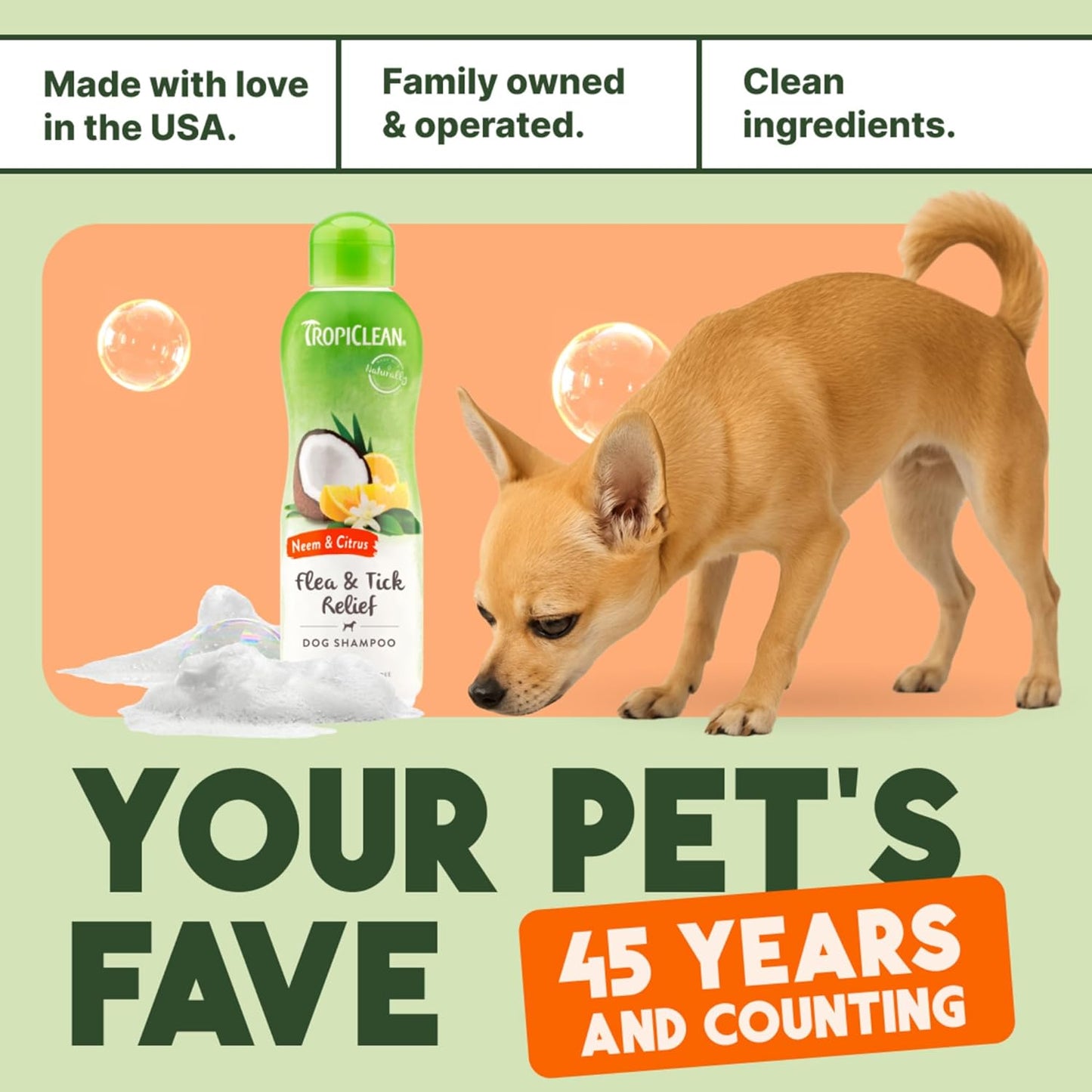TropiClean Deshedding Dog Shampoo, Fast-Acting Shedding Control & Coat Softener, Puppy Safe, Made in USA, Lime & Coconut Scent, Cat Friendly, 20oz.