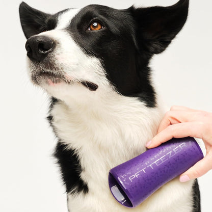 Pet Teezer De-Shedding Dog Brush by Tangle Teezer, Dog Grooming Tool for Long Haired Breeds and Wet or Dry Fur, Large, Blue & Pink