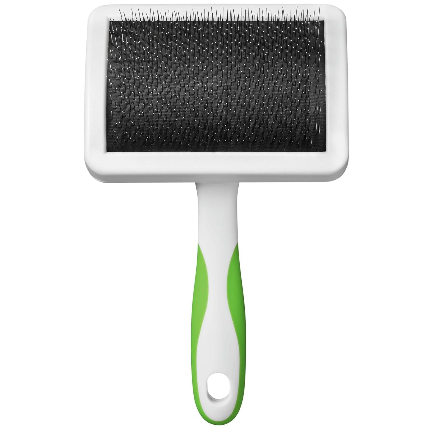 Andis 65705 Stainless-Steel Slicker Brush for Dogs and Cats - Durable and Lightweight Grooming Tool for All Breeds and Fur Lengths, Reduces Shedding and Promotes Hair Growth - Medium, Green