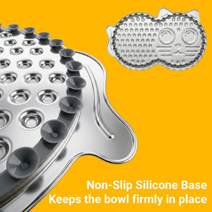 Stainless Steel Lick Mat for Dogs & Cats — 15"×10" Extra Large Metal Dog Licking Mat, Chew-Proof with Suction Cups, Anxiety Relief & Boredom Reducer, Dishwasher Safe, Whisker Friendly