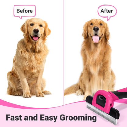 MIU COLOR Pet Grooming Brush, Deshedding Tool for Dogs & Cats, Effectively Reduces Shedding by up to 95% for Short Medium and Long Pet Hair
