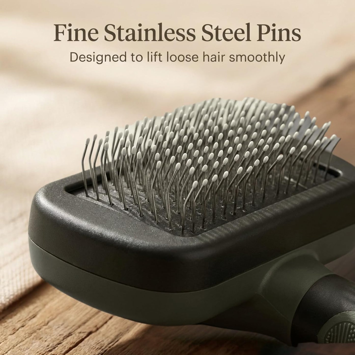 FIELD & FUR Slicker Brush: Essential Dog & Cat Grooming Tool for Shedding, Detangling, and Daily Care - Perfect for Doodles, Poodles, and Puppies with Comfortable Grip and Fine Stainless Steel Pins