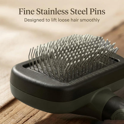 FIELD & FUR Slicker Brush: Essential Dog & Cat Grooming Tool for Shedding, Detangling, and Daily Care - Perfect for Doodles, Poodles, and Puppies with Comfortable Grip and Fine Stainless Steel Pins