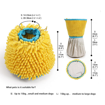ETIAL 2-in-1 Dog Paw Cleaner & Dryer Cup with Built-In Towel, Portable Pet Foot Cleaning Washer for Mud, Dirt, Sand, and Water, Machine Washable, Foldable Design for Travel (S)
