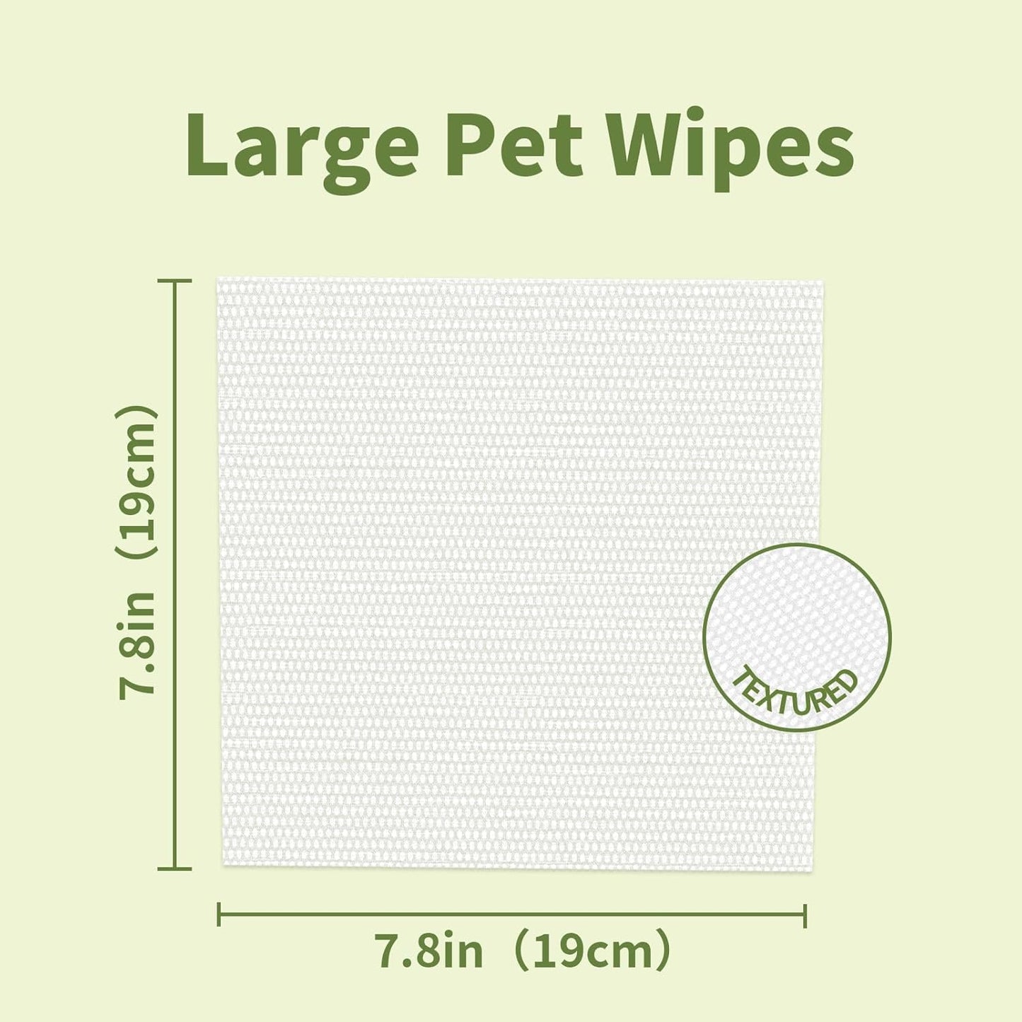IMMHABI 50 Pcs Cleaning Deodorizing Pet Glove Wipes for Dogs & Cats, Hypoallergenic Dog Bath Wipes with Natural Deodorizer Persimmon Tannin, Pet Bathing Wipes for Horse Coat Care Unscented