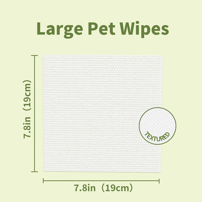 IMMHABI 50 Pcs Cleaning Deodorizing Pet Glove Wipes for Dogs & Cats, Hypoallergenic Dog Bath Wipes with Natural Deodorizer Persimmon Tannin, Pet Bathing Wipes for Horse Coat Care Unscented