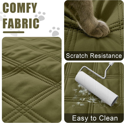 Smiry Waterproof Dog Bed Cover Blanket 30x70, Soft Reversible Pet Blanket, Washable Leakproof Cats Dogs Couch Cover for Sofa, Couch, Furniture, Grey/Dark Grey