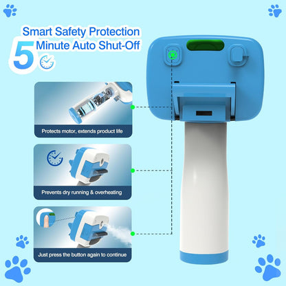 Pet Steam Brush for Dogs & Cats,5-in-1 Self-Cleaning Dog Steam Brush with 3 Swap-in Heads (Grooming, Dematting, Deshedding),Cat Spray Hair Removal Comb,Includes Pet Essence & Storage Bag