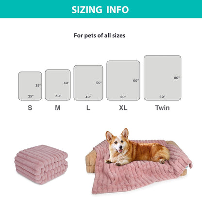Waterproof Dog Blanket for Large Dogs - Washable Cat Blankets for Couch Bed Protection, Super Soft Calming Reversible Pet Blanket for Pet Kitten Puppy (Green, 50"x60")