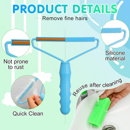 Honeydak 3 Pieces Hair Remover Tool Dog Hair Remover Pro Silicone Cleaner Brush Roller Fuzz Hairball Brush for Carpet Rake, Car Mat, Couch, Pet Bed, Clothes
