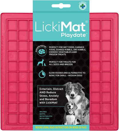 LickiMat Classic Soother Slow Feeder for Dogs Lick Mat Boredom Anxiety Reducer Perfect for Food Treats Yogurt Liquid Food Peanut Butter Fun Alternative to a Slow Feed Dog Bowl, Turquoise