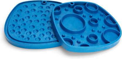 West Paw Seaflex Bubbles Feast Mat – All-in-One, Slow Feeder, Lick Mat – Encourages Foraging & Food Exploration - Engages Picky Eaters & Slow Feeding - Versatile – Easy to Clean, Non-Toxic - Tropic