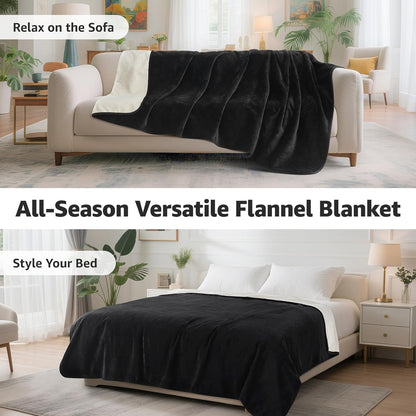 LOOBANI Waterproof Blanket for Bed: Reversible Soft Flannel Twin Bed Blanket 60" x 80", Leakproof Throw Spill-Proof Dog Pet Blanket for Couch Cover, Movie Time, Camping, Travel, Grey