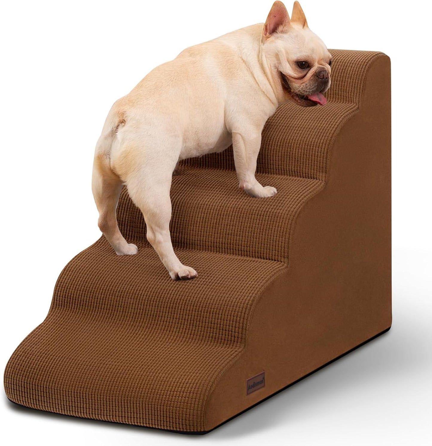 Aodisman 3-Step Dog Ramp and Stairs for Sofa and Chair - Non-Slip Sturdy Pet Steps for Small Dogs and Cats,15.7" H,Grey