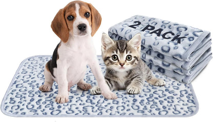 Qeils Reusable Puppy Pads, 2 Pack Washable Pee Pads for Dogs, Waterproof Non Slip Wee Wee pad, Absorbent and Leakproof Training Mats for Potty, Crate, Playpen, Bed, Sofa, 18"x 24"