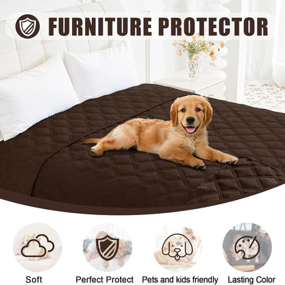 Smiry Waterproof Dog Bed Cover Blanket 30x70, Soft Reversible Pet Blanket, Washable Leakproof Cats Dogs Couch Cover for Sofa, Couch, Furniture, Grey/Dark Grey