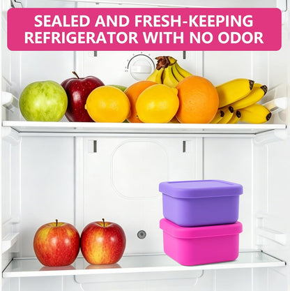 SLSON Cat Can Cover 5.5 oz Canned Food Storage Container, 2Pack Silicone Can Sealer with Airtight Lids Compatible with 5.5oz Friskies & 3.5oz Cesar Pet Cans for Fridge to Keep Fresh (Beige and Grey)