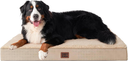 EHEYCIGA Orthopedic XL Dog Beds for Extra Large Dogs with Removable Washable Cover for Crate, Grey, 41x27