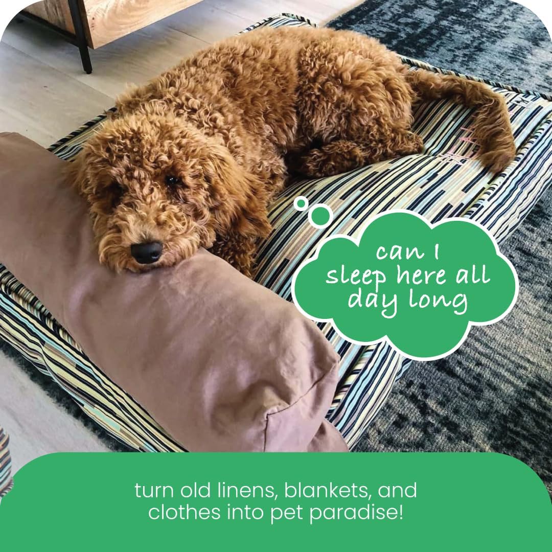 Molly Mutt Medium to Large Dog Bed Cover- Forever Young Print - Measures 27”X36”X5’’ - 100% Cotton - Durable - Breathable - Sustainable - Machine Washable Dog Bed Cover (Dd82b)