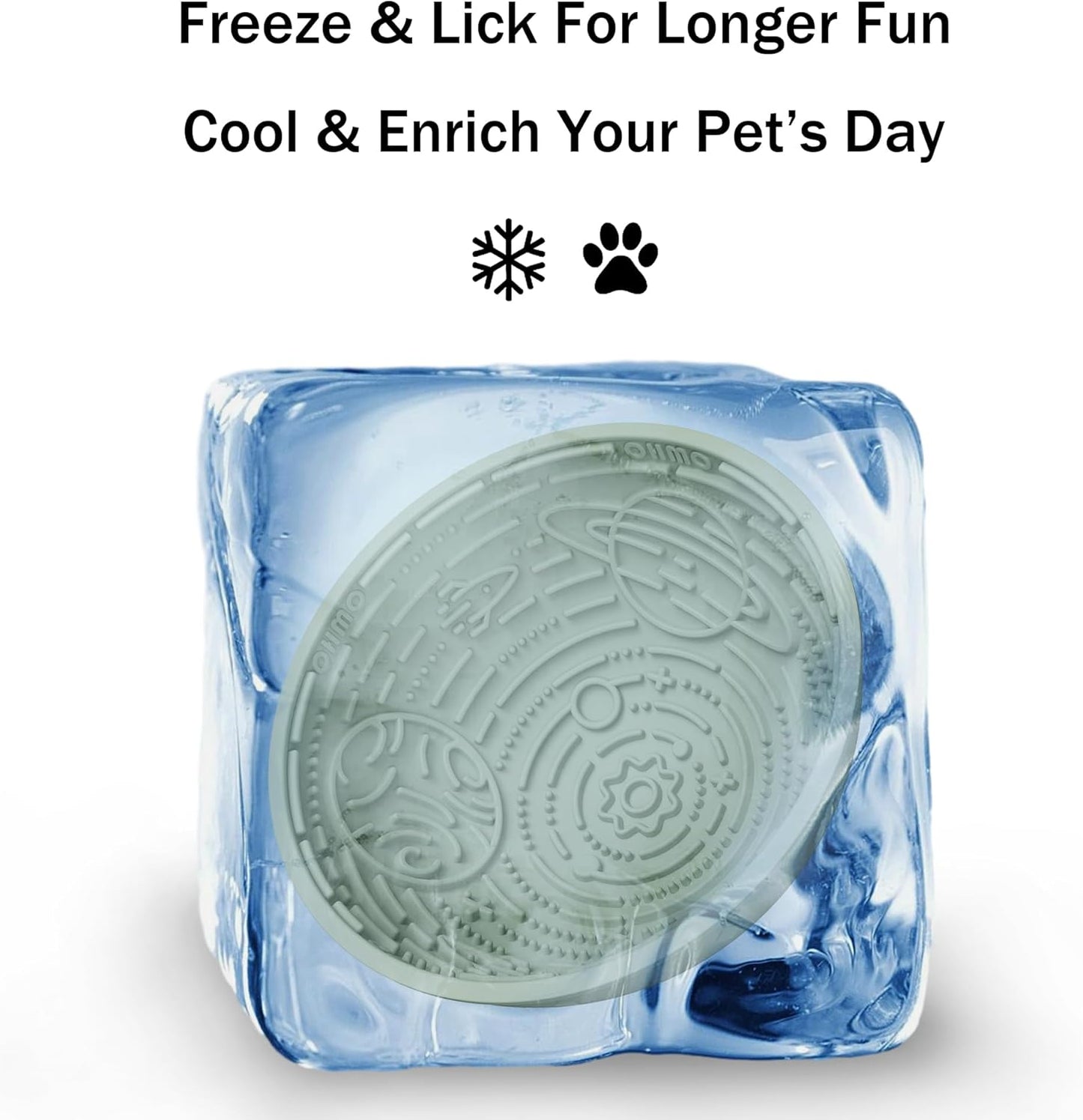 OHMO Lick Mat for Dogs and Cats(Small, Camo&Light Green, 2pcs) Enrichment Accessories Toy Space Star Easy Clean Pet Slow Feeder/Suction Cups, Licking Pad for Anxiety Relief and Boredom Reduction