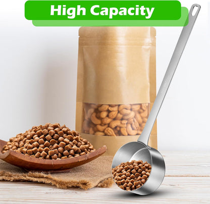 1 Cup Dog Food Scoop,Scoop for Dog Foods with 7.8'' Long Handle,Stainless Steel Dog Food Measuring Cups for Pet Foods,Easy to Clean (1CUP)