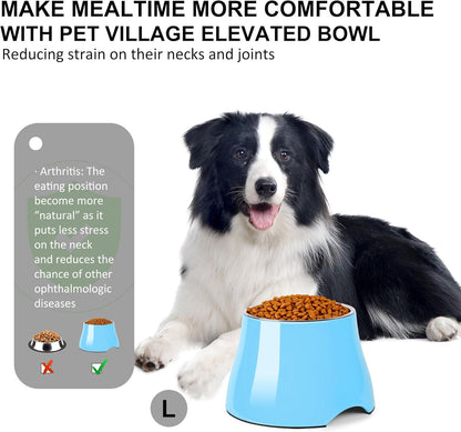 Dog Bowls,Cone Friendly Non Slip Single Dog Bowl with Stainless Steel Inner, Raised Bowls for Small Dogs Spaniel Dogs Long Ear, High Capacity, M/2 Cup Pink